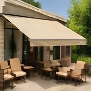 سایبان برقی زاهدان نصب شده روی تراس خانه