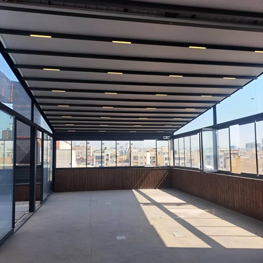 سقف برقی پارکینگ زاهدان با سازه فلزی مقاوم